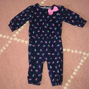 Just One You Floral Jumpsuit with bow 3 months